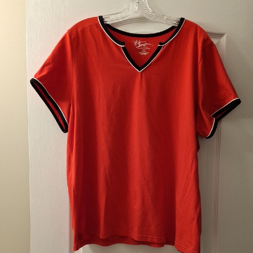 V Sport by Venezia Red Short Sleeved Shirt 22/24